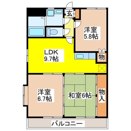 コンフォートの物件間取画像